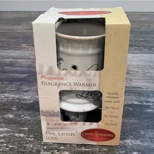 Candle Warmers Live Laugh Love Plug In Fragrance‎ Wax Warmer Gift Holiday NEW
